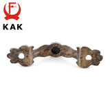 KAK 10pcs Box Handle 43*10MM Zinc Alloy Knob Tracery Bronze Tone Antique Pulls For Drawer Wooden Jewelry Box