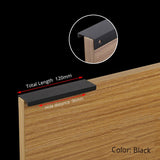 KAK Gold Silver Black Hidden Cabinet Handles Zinc Alloy Kitchen Cupboard Pulls Drawer Knobs