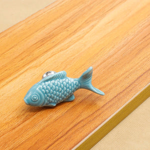 KAK Fish-Shaped Ceramic Kids Drawer Knobs