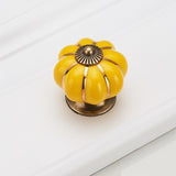 KAK Pumpkin Ceramic Handles 40mm Drawer Knobs Cupboard Door Handles Single Hole