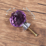 KAK 30mm Crystal Glass Knobs Cabinet Handles Colorful Crystal Ball Cupboard Pulls Drawer Knobs