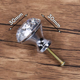 KAK 30mm Crystal Cabinet Knobs and Handles Kitchen Handles Drawer Knobs Diamond Dresser Pulls