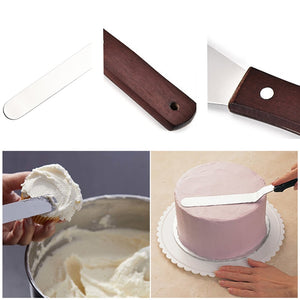 Stainless Steel Cake Spatula with Wooden Handle