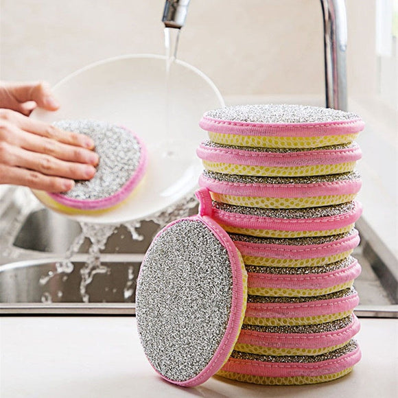 5/10Pcs Double Side Dishwashing Sponge Pan Pot Dish Wash Sponges Household Cleaning Tools Kitchen Tableware Dish Washing Brush