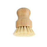 Bamboo Dish Scrub Brushes, Kitchen Wooden Cleaning Scrubbers for Washing Cast Iron Pan/Pot, Natural Sisal Bristles