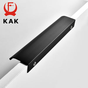 KAK Black Silver Aluminum Hidden Cabinet Handles