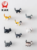 KAK Cat-shaped Drawer Knobs Wall Hooks Brass Furniture Handle Cabinet Handle and Knobs Rein Kids Room