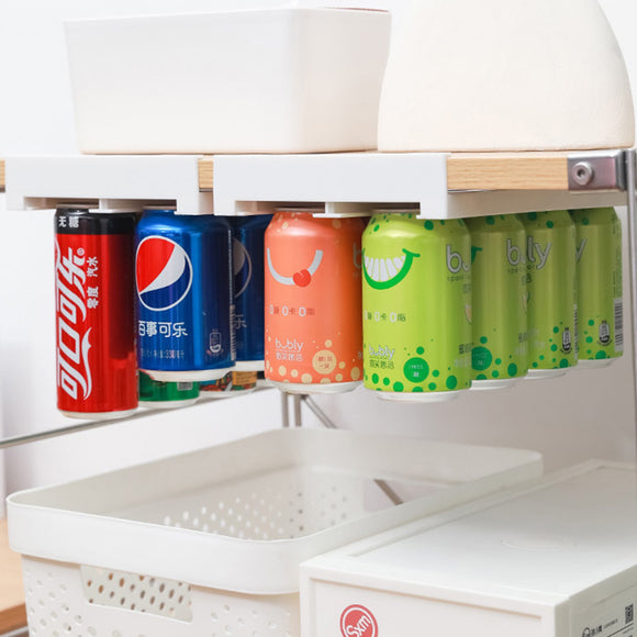 Beer Soda Can Storage Rack Refrigerator Slide Under Shelf For Soda Can Beverage Organizer Kitchen