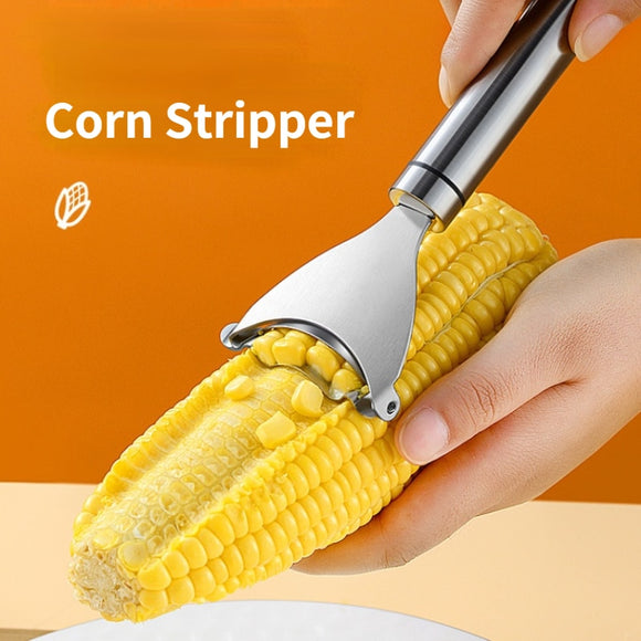 Corn Perfection: Stainless Steel Corn Stripper