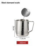 Stainless Steel Milk Frothing Pitcher Espresso Coffee Barista Craft Latte Cappuccino Milk Cream Cup