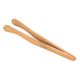 Bamboo Wooden Cooking Kitchen Tongs BBQ Salad Bacon Steak Bread Cake Kitchen Utensil