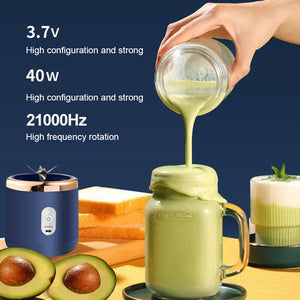 6-Blade Portable Electric Juicer - Squeeze & Blend Anywhere!