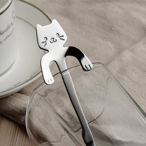 Lovely Cat Stainless Steel Coffee Tea Spoon