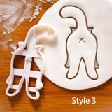 Cat Belly Butt, Scratch Pad Shape Cookie Cutters Stamp Mold