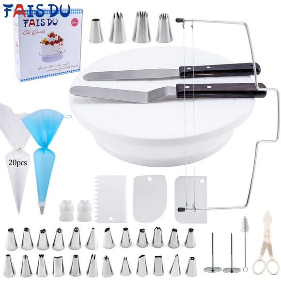 Cake Decorating Turntable Kit Supplies Baking Tools Accessories Rotating Stand