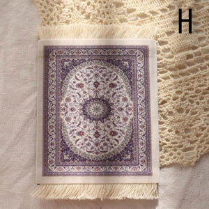 Mini Persian Woven Rug Mat Retro Style Carpet Pattern