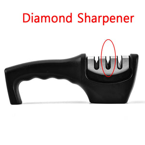 3 Stage Knife Sharpener, Diamond Coated Wheel