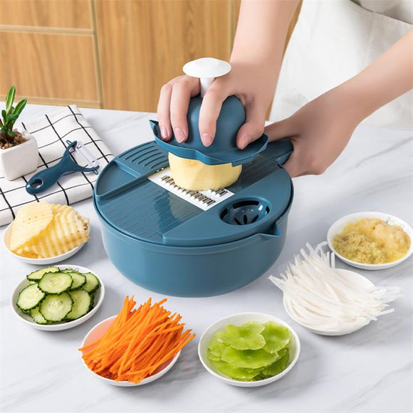 Kitchen Multifunctional Salad Utensils Vegetable Chopper Carrot Potato Manual Shredder