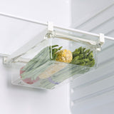 Kitchen Fruit Food Storage Plastic Clear Fridge Organizer Slide Under Shelf Drawer Box Rack Holder Refrigerator Drawer