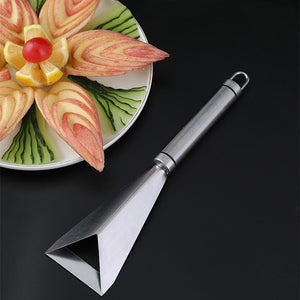 Stainless Steel Triangle Fruit Carving Knife Fruit Platter