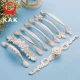 KAK Zinc Alloy Ivory White Cabinet Handles Kitchen Cupboard Door Pulls Drawer Knobs European Fashion