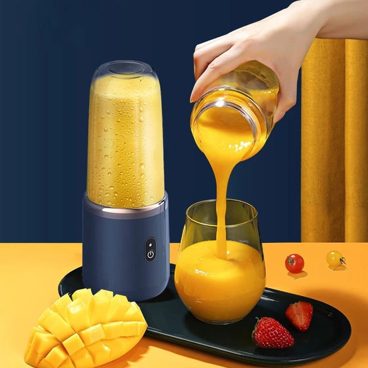 6-Blade Portable Electric Juicer - Squeeze & Blend Anywhere!