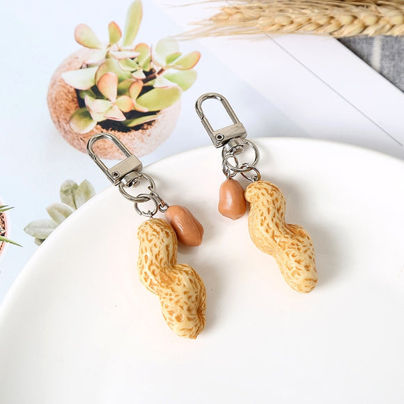 Cute Peanut Keychain Keyring Food Creative Fun