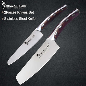 Stainless Steel Knife with Artisan Resin Fiber Handle
