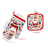 2Pcs/set Christmas Themed Hot Oven Mitts