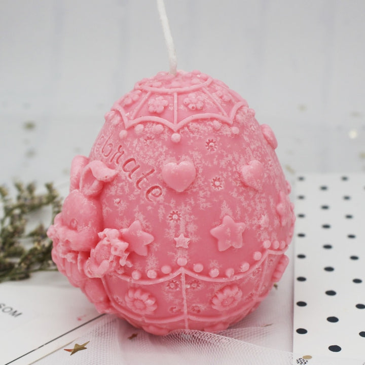Easter Delight: Rabbit Pattern Candle Mold
