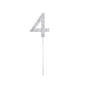 1Pc Rhinestone Number Cake Toppers