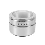 6 Pcs Wall Mountable Magnetic Spice Jars