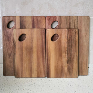 Acacia Wood Cutting Board with Oval handle