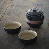 Elegant Black Ceramic Drinkware Set