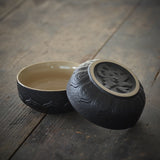 Elegant Black Ceramic Drinkware Set