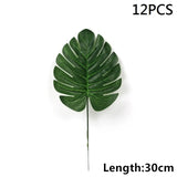12pcs/Lot Summer Tropical Party Artificial Palm Leaves