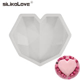 3D Diamond Heart Shape Silicone Mold
