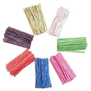 Party & Wedding Twist Ties with Letters Pattern
