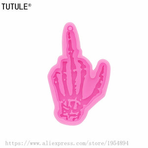 Skeleton Hand with Middle Finger Silicone Mold