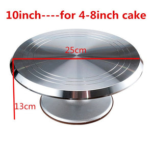 Revolve in Style: Stainless Steel Cake Stand
