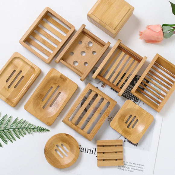 Breathe in Bliss: Natural Bamboo Soap Dish Duo