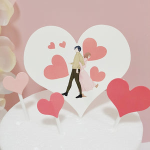 Celestial Love Wedding Cupcake Topper