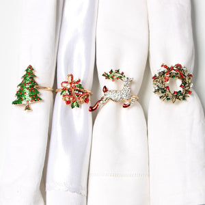 Christmas Napkin Ring Holders Xmas Table Decoration