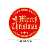 Rose Gold Merry Christmas Stickers - Festive Sealing Labels