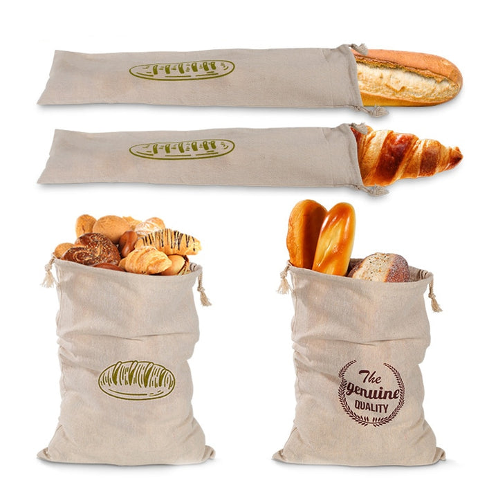 Reusable Drawstring Bread Bag For Loaf
