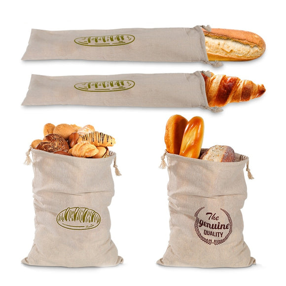 Bags Reusable Drawstring Bread Bag For Loaf