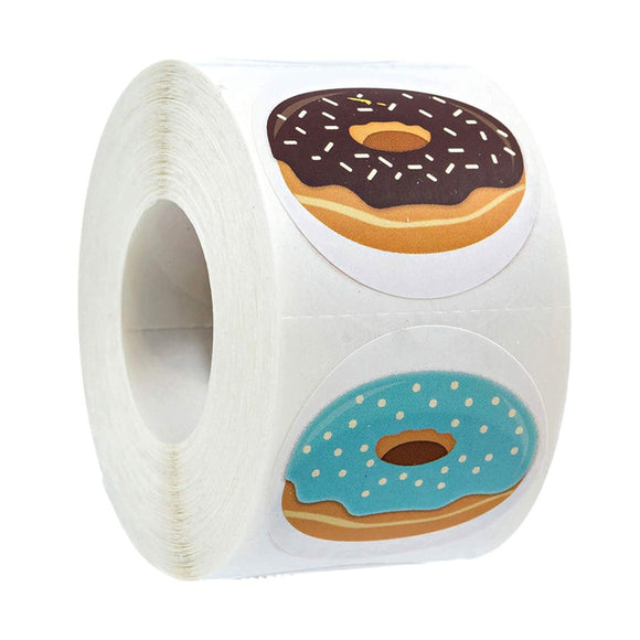 Dreamy Donut Delights: 50-500pcs Enchanting Sticker Rolls