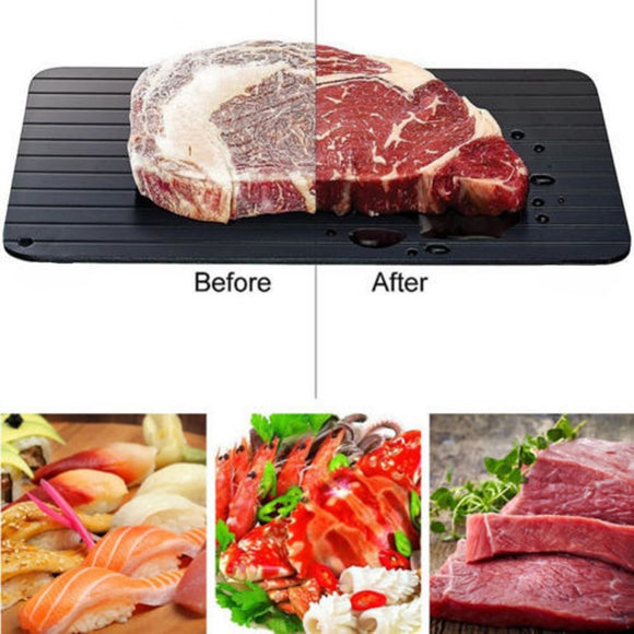 Amazing Fast Defrosting Tray Thaw Frozen Food Meat Fruit Quick