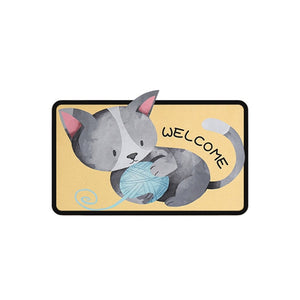 Very Cute Cartoon Welcome Entrance Doormats Non-Slip Cat Dog Pet