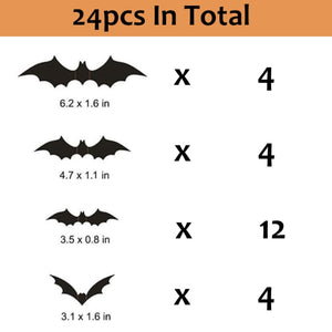 Halloween 3D Bat Party Stickers